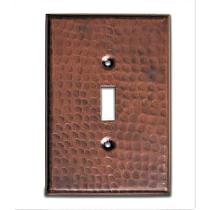 Pure Copper Hand Hammered Single Toggle Wall Plate