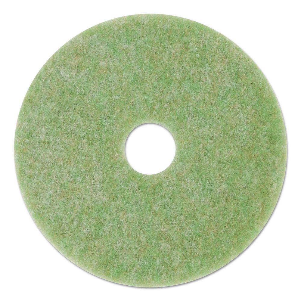 Low-Speed TopLine Autoscrubber Floor Pads 5000, 20 in. Dia, Green/Amber, (5