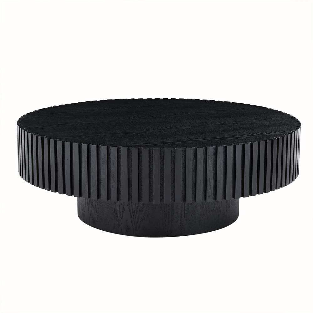 BLACK MDF coffee table 39.37inch Modern Handcraft Drum Outdoor Coffee Table Round Wood Coffee Table price history on PriceWatchPro