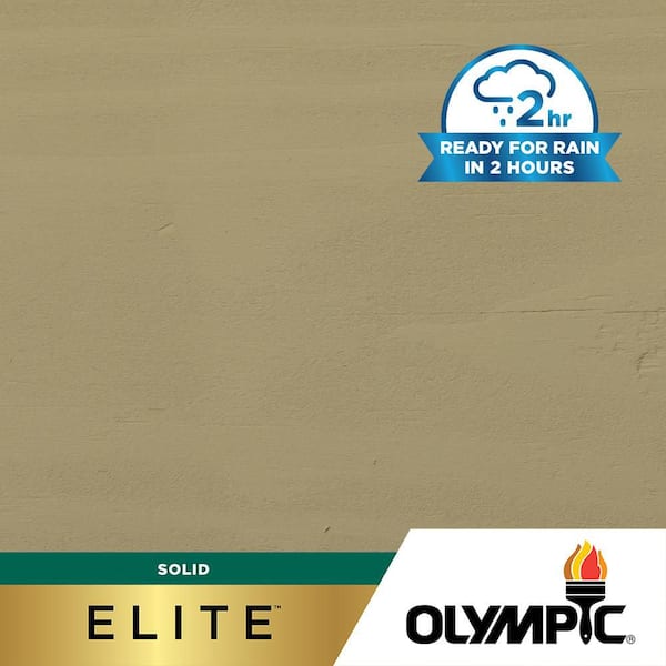 Olympic Elite 1 gal. SC-1006 Autumn Sand Solid Advanced Exterior Stain and Sealer in One