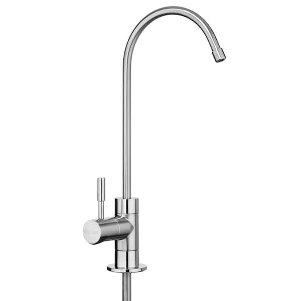 Brondell Slake Single Handle Water Filtration Beverage Faucet with 12-mo Universal LED Filter Change Indicator in Brushed Nickel