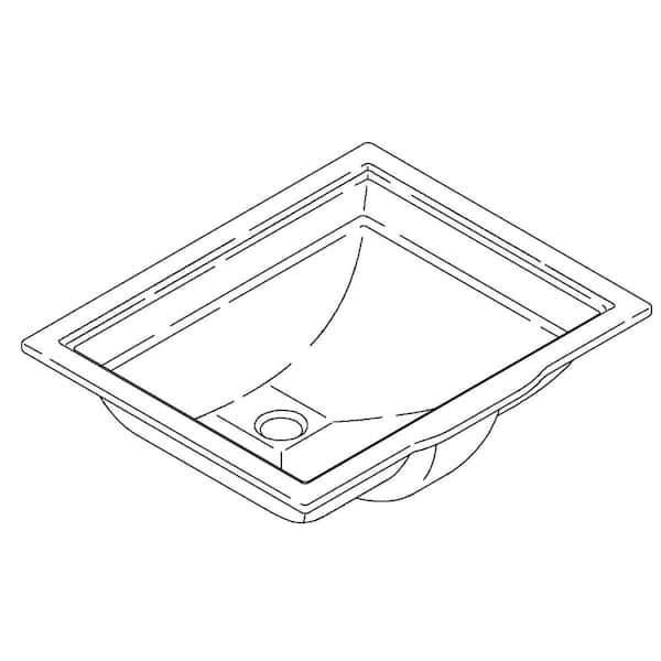 KOHLER Memoirs 20 in. Vitreous China Undermount Bathroom Sink in White with Overflow Drain