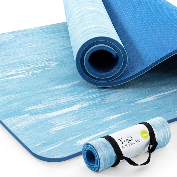 Heritage Blue 24 in. W x 72 in. L x 0.39 in. T Natural Rubber Gym Flooring Mat (12 sq. ft.)