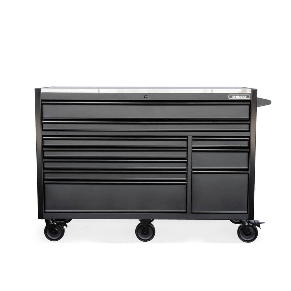 Modular Tool Storage 62 in. W X 24 in. D Heavy Duty Matte Black Mobile Work