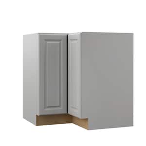 Designer Series Elgin Assembled 33x34.5x20.25 in. Lazy Susan Corner Base Kitchen Cabinet in Heron Gray