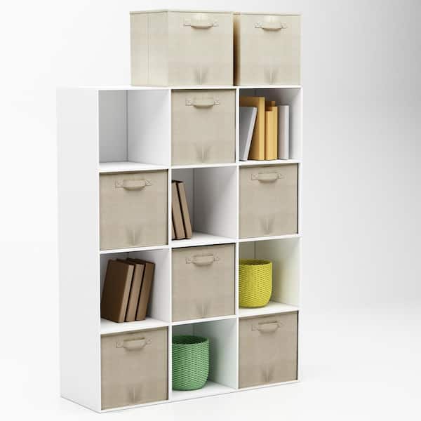 Storage Bins, iMounTEK Collapsible Fabric Cube Storage Basket for Shelves  Organizing Closet Shelf Decorative Non-Woven Fabric Closet Organizer Bins