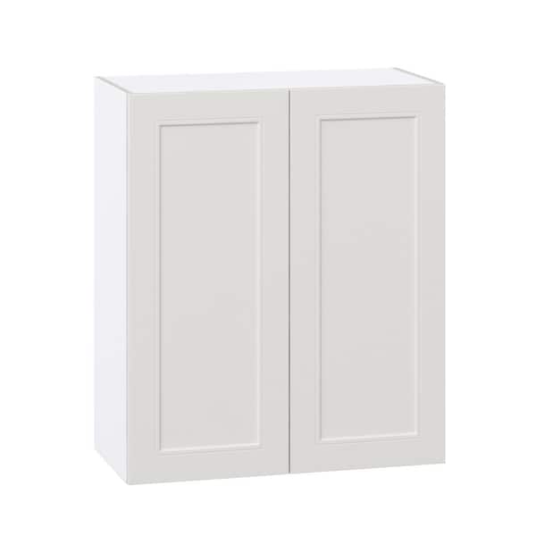J COLLECTION Galveston 30 in. W x 14 in. D x 35 in. H Assembled Shaker Wall Kitchen Cabinet in Light Grey