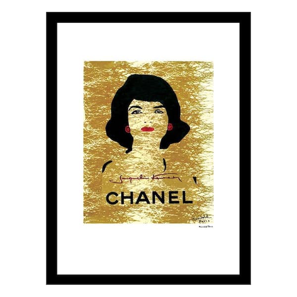VENICE BEACH Collections Vintage Jacqueline Kennedy by Fairchild Paris Framed Graphic Print People Poster Art Print 18 in. x 14 in.