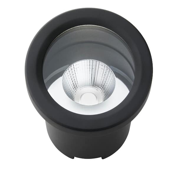 Hampton Bay 600 Lumen Low Voltage 6 in. Black LED Outdoor InGround Well Light Adjustable Light Color Integrated LED (1-Pack)