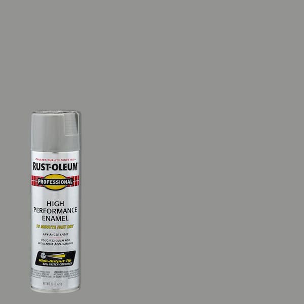 Rust-Oleum Professional 15 oz. High Performance Enamel Gloss Light Machine Gray Spray Paint (6-Pack)