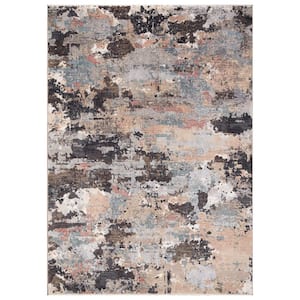 Pandora Collection Celeste Brown 7 ft. x 9 ft. Abstract Area Rug