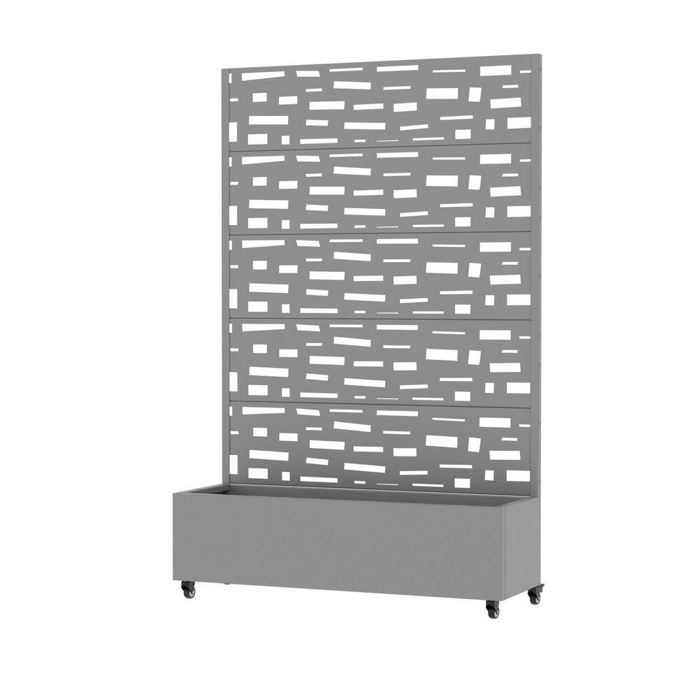 72 in. H x 47 in. W Metal Grey Rectangle Pots and Planter Raised Box with Trellis for Vine Climbing Plants price history on PriceWatchPro