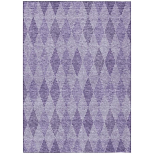 Addison Rugs Chantille ACN561 Purple 2 ft. 6 in. x 3 ft. 10 in. Machine Washable Indoor/Outdoor Geometric Area Rug