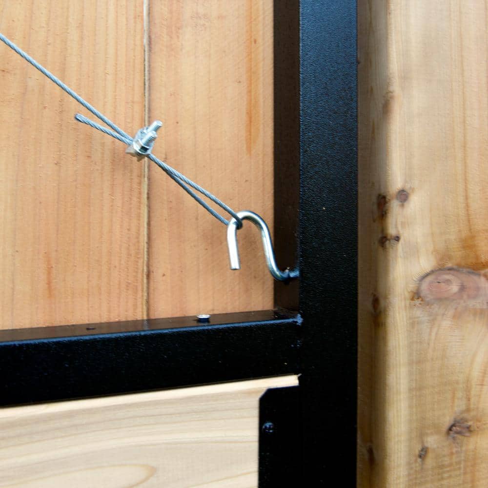 Adjustable Black Steel Frame Gate Building Kit for 60"-96" Openings