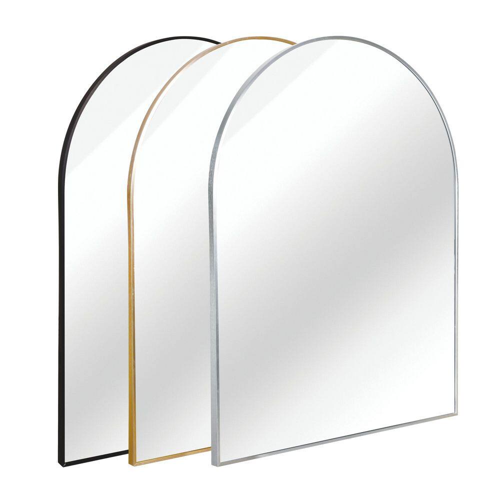 30.00 in. W x 36.00 in. H Framed Arched Wall Bathroom Vanity Mirror in Gold price history on PriceWatchPro