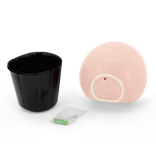 Arcadia Garden Products - Round 5-1/2 in. x 6 in. Coral Ceramic Wall Planter