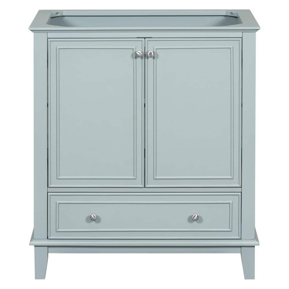 30 in. Bath Vanity Cabinet without Top Solid Wood Frame Bathroom Storage Cabinet in Green with Doors and Drawer price history on PriceWatchPro