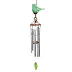 Exhart Solar Pearlized Honeycomb Turquoise Metal And Glass Wind Chimes 