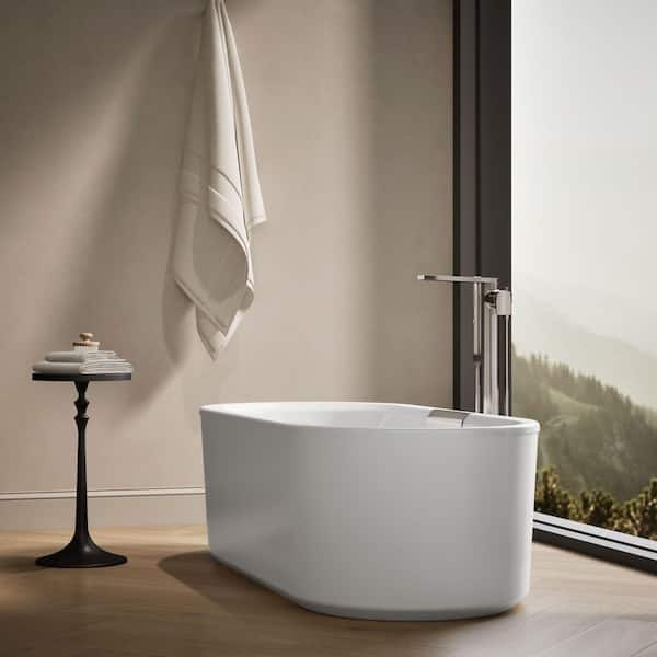 KOHLER Volute 63 in. x 28.375 in. Soaking Freestanding Bathtub