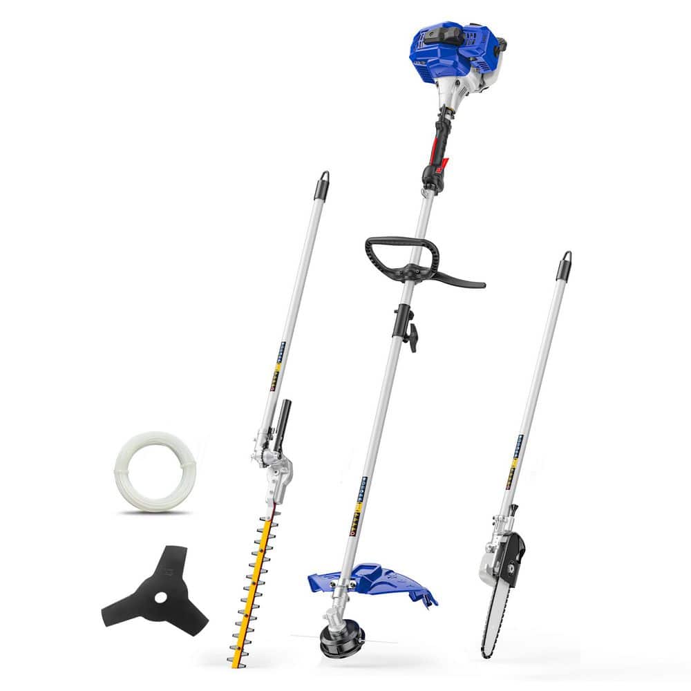 26cc 4-in-1 Full Crank 2-Stroke Gas Straight Shaft Multi-Function String Trimmer with Pole Saw Attachment and Spool price history on PriceWatchPro