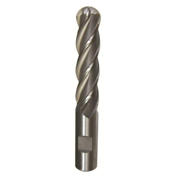 Drill America 1/2 in. x 1/2 in. Shank Carbide End Mill Specialty Bit with 2-Flute Ball Shape