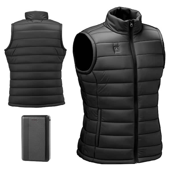 Heated Vest, Men Electric Heating Vest with 16000 mAh Battery Pack, 8 Heating Zones Lightweight Rechargeable, Size L