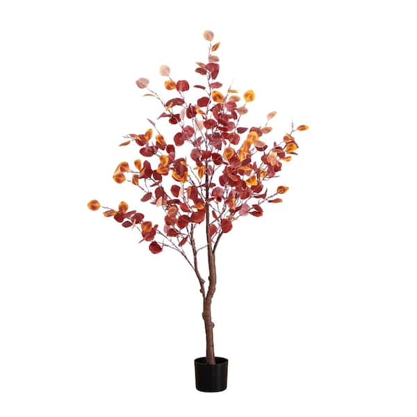 Nearly Natural 5 ft. Pre-Lit Eucalyptus Artificial Tree with 220 Warm White LED Lights