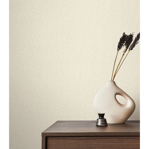 Cary Ivory White Faux Grasscloth Wallpaper Sample