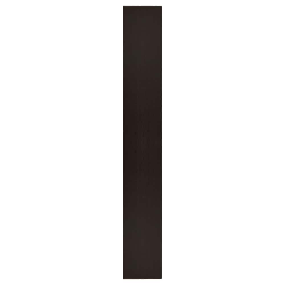 Cappuccino Brown Adjustable 9-Shelf Narrow Bookcase