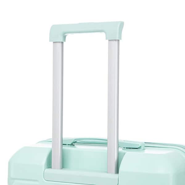 LIVACA 3-Piece Mint Green ABS Plastic Hardside Spinner Wheel