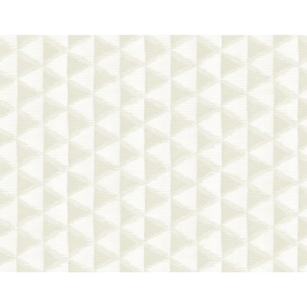 Seabrook Designs Tamarack Triangle Geo Metallic Champagne & Off-White Paper Strippable Roll (Covers 60.75 sq. ft.)