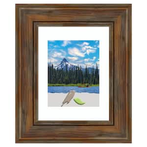 Alexandria Rustic Brown Wood Picture Frame Opening Size 11 x 14 in. (Matted To 8 x 10 in.)