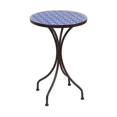 Costa Mosaic Metal Outdoor Side Table