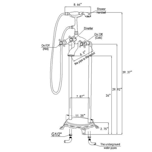 Clawfoot Tub Plumbing Diagram atelieryuwa.ciao.jp