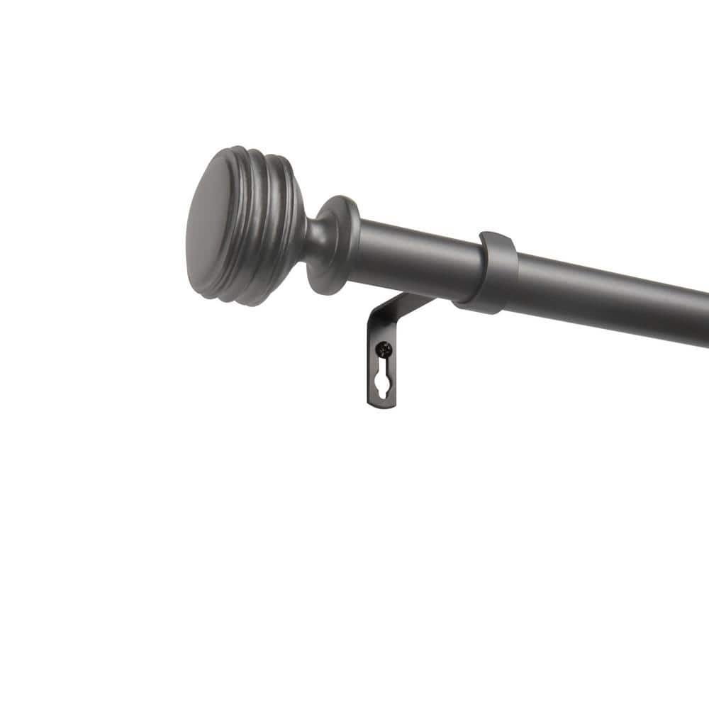 Exclusive Home 36"-72" Duke Curtain Rod - Gunmetal