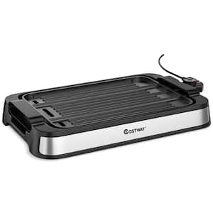 270 sq. in. 1500-Watt Stainless Steel Smokeless Indoor Grill Electric Griddle with Non-stick Cooking Plate