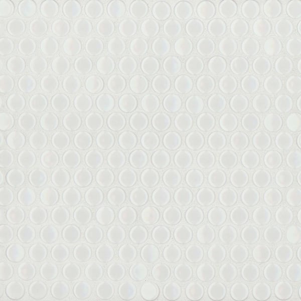 Bedrosians 360 Square 3/4 in. x 3/4 in. Glossy White Gloss Porcelain Mosaic Tile (10 sq. ft./Case)