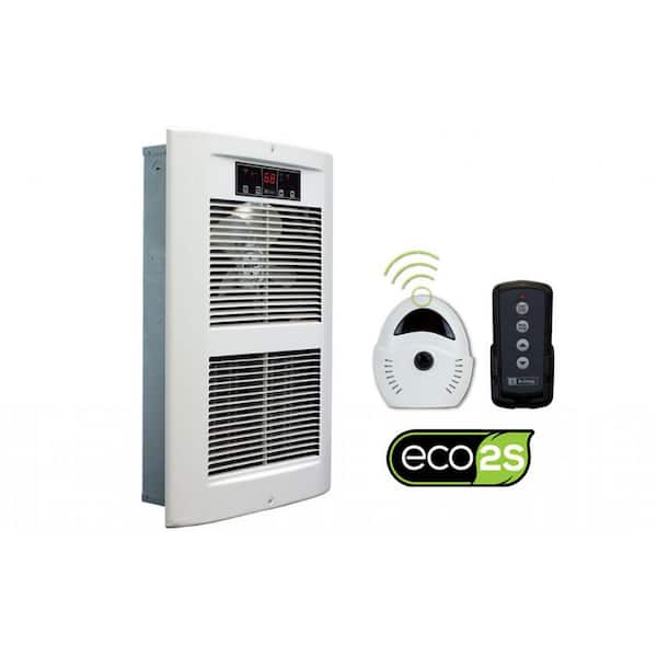 King Electric LPW ECO2S 240-Volt 2500-4500-Watt 8530-15354 BTU Electric Wall Heater in White Dove