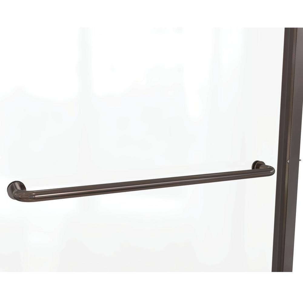 Celesta 60" Oil Rubbed Bronze Semi-Frameless Sliding Tub Door with Clear Glass