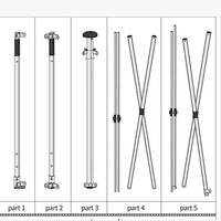 OVASTLKUY Canopy Frame Replacement for 10 ft. X 20 ft. Canopy Tent 006FM-OV
