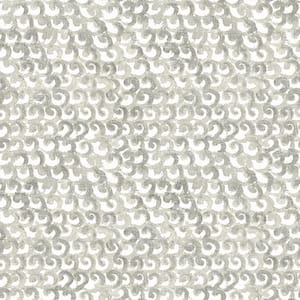 Saltwater Grey Wave Paper Strippable Roll (Covers 56.4 sq. ft.)