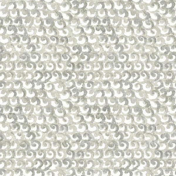 Chesapeake Saltwater Grey Wave Grey Wallpaper Sample