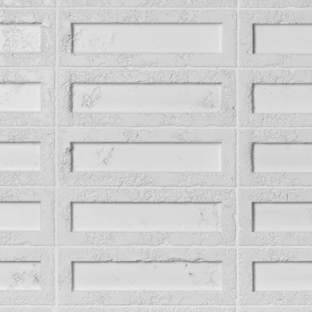 Springfield White Tile Ivy Hill Tile Marlow Antique White 3.14 in. x 10.62 in. 3D Textured ...
