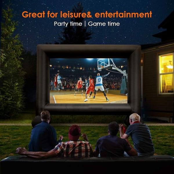 FUFU&GAGA 14 ft. Outdoor Inflatable Blow up Mega Movie Projector 