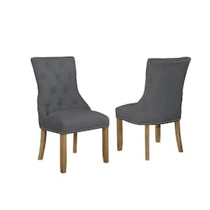 Jess Gray Upholstery Side Chair Set of 2 Chairs 22"