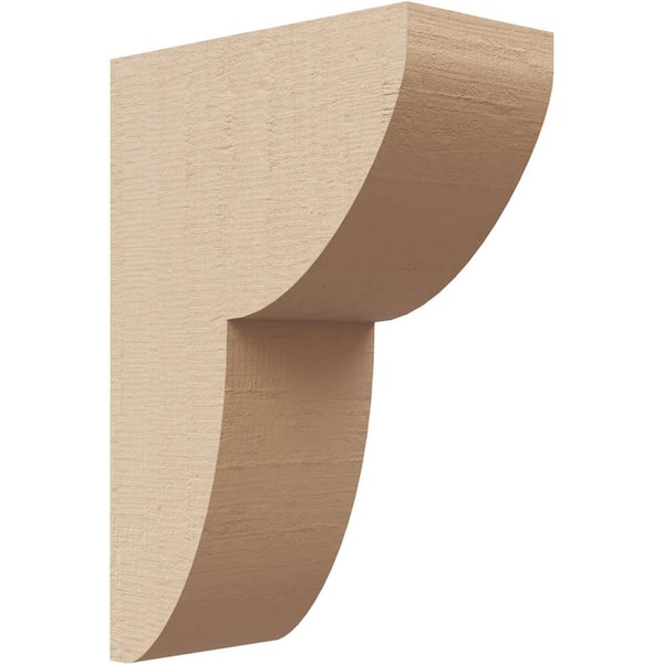 Ekena Millwork 2 in. x 6 in. x 4 in. Series 2 Classic Crestline Rough Cedar Woodgrain Timberthane Polyurethane Corbel, Primed Tan