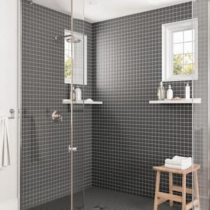 Restore Matte Charcoal Gray 12 in. x 24 in. Glazed Ceramic Mosaic Tile (2 sq. ft./Each)