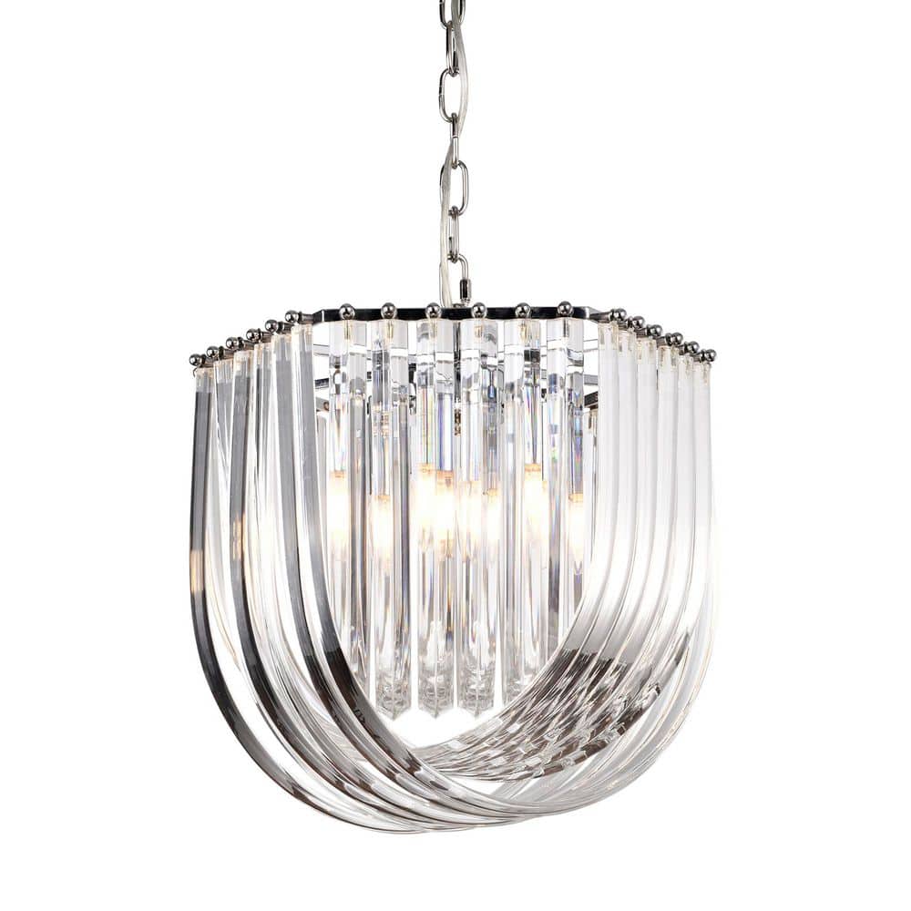 Alexan 5-Light Polished Nickel Chandelier with Curved Glass price history on PriceWatchPro