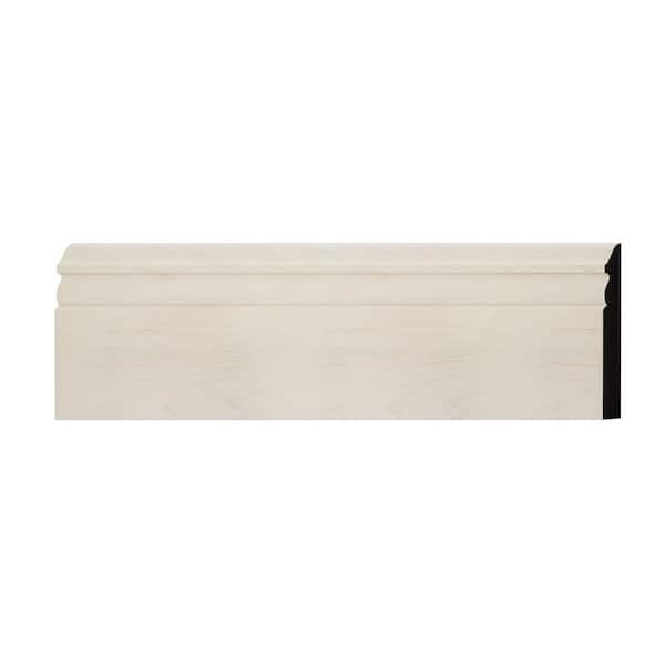 Ekena Millwork WM518 0.56 in. D x 5.25 in. W x 6 in. L Wood (Maple) Baseboard Moulding Sample
