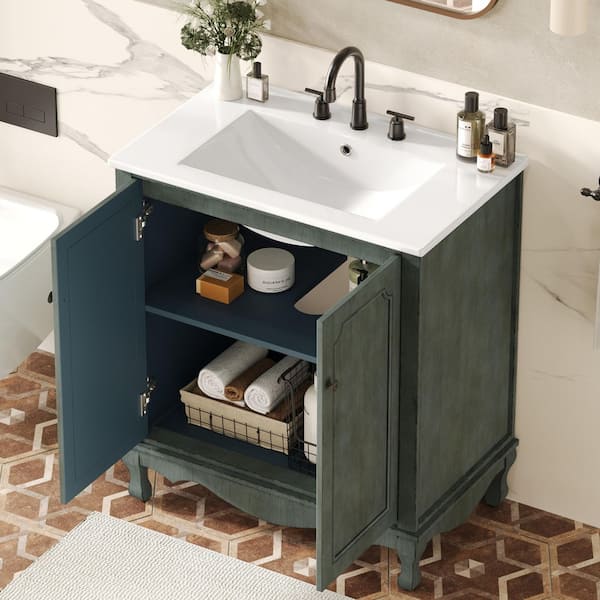CHRISTOPHER KNIGHT HOME Orion Vintage 30 in. Bathroom Antique Blue